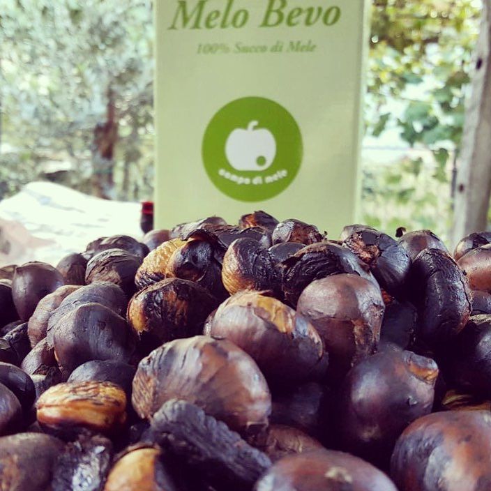 Sapori d’autunno #caldarroste #local #melobevo #campodimele #boschi #raccolta2015 #ricci #tradizioni #vallecamonica