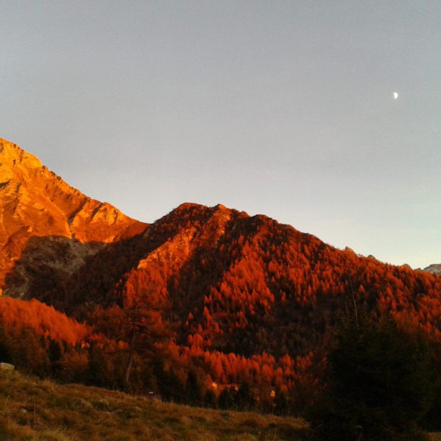 #tramonto in #zumella #autunno#parcoadamello #vallecamonica#paspardo