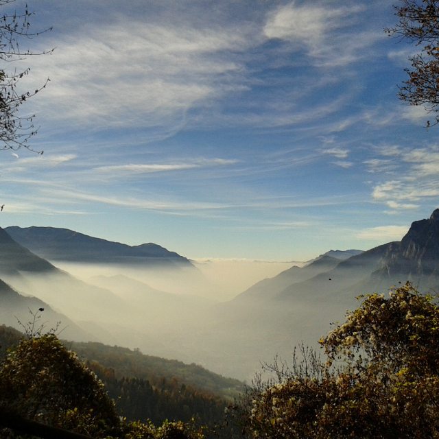 Bassa valle vista da #Paspardo #vallecamonica#concarena#nebbia