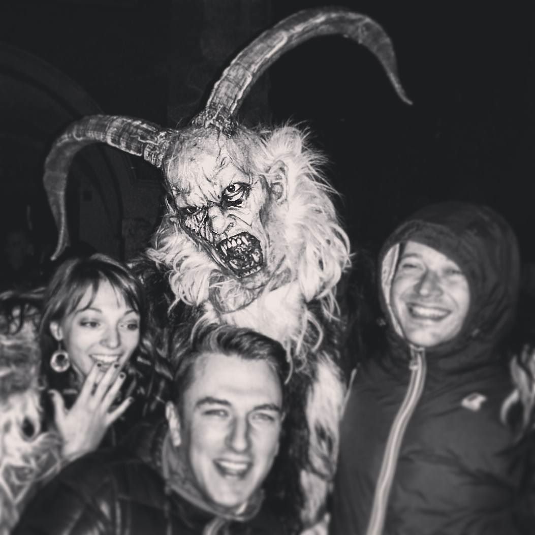 The Devil behind us #devil #demon #demons #black #white #krampus #valdifassa #medieval #time #halloween #story #of #ancient #people #friends #lol #borno #witch #project #haeretica #moh #instalike #instagood #instadaily #instamood #fear #vallecamonica #valledeisegni #vivalavallecamonica