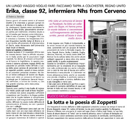 GRAFFITI Gennaio 2016 “Erika, classe 1992, infermiera Nhs from Cerveno” @ery_brrr #AssociazioneCulturaleGraffiti #Graffiti #articolo #Cerveno #valledeisegni #ValleCamonica