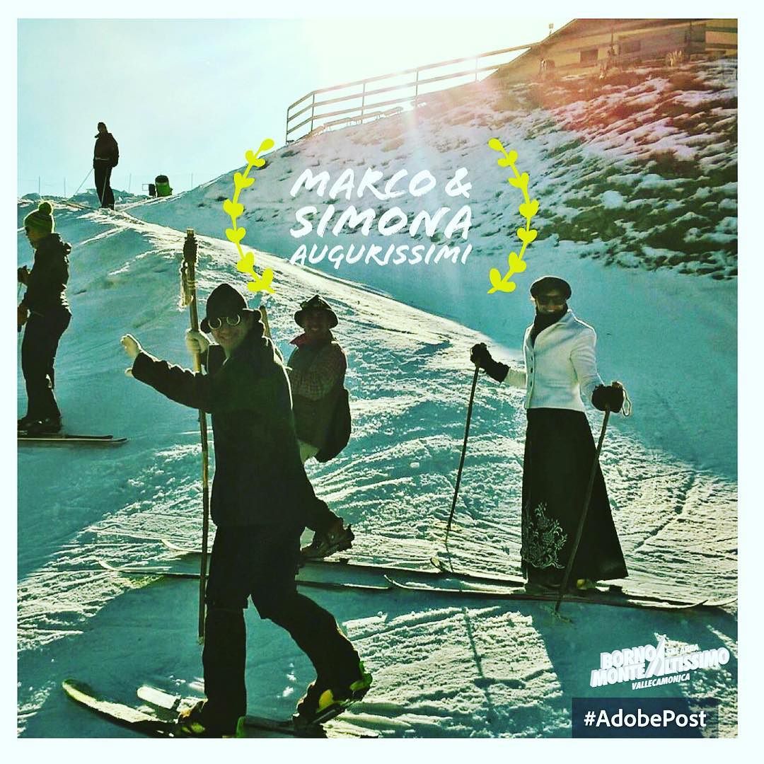 Ecco i nostri sposi in abiti d’epoca! #wedding #skiarea #vallecamonica #borno #telemark